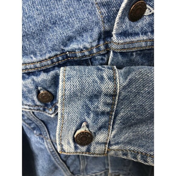 Levi Strauss Woman Large Denim Jacket Orange Tag - Picture 3 of 9